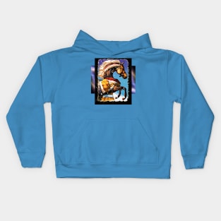 Jumping Horse Anime Kids Hoodie